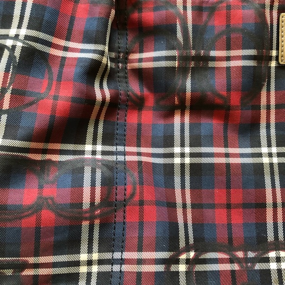 🔥SALE🔥♥️◾️COACH Poppy Plaid Tartan Tote◾️♥️ - Picture 4 of 6